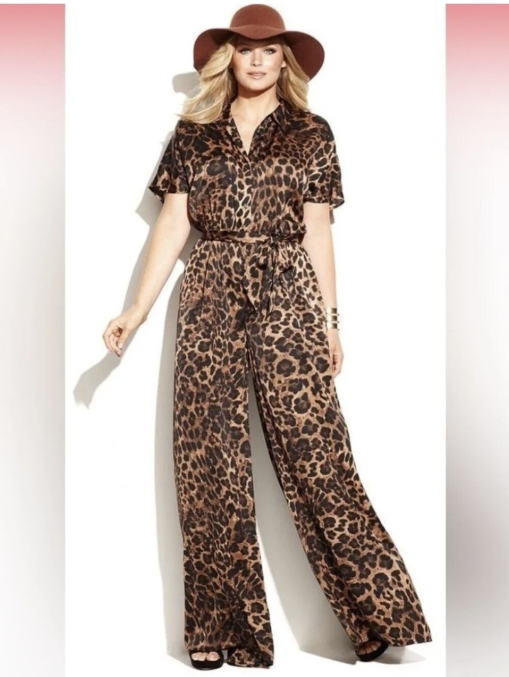 Leopard Wide Leg Romper Onesie MMK